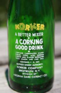 Koker ACL Soda Bottle Virginia Dare Co. Green 8 7oz.  