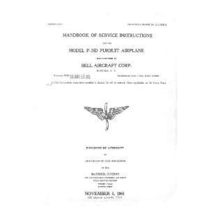   Aircraft Service Handbook Manual Bell Aircraft P 39 Airacobra Books