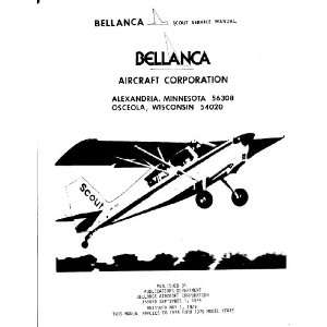 Bellanca Scout Aircraft Service Manual Bellanca  Books