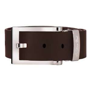   Pride Buckle with Genuine Italian Leather 40mm Strap, Brown Sports