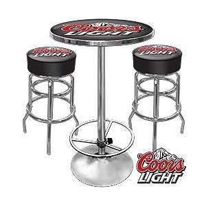  Ultimate Coors Light Gameroom Combo   2 Bar Stools and 