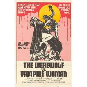  Werewolf vs. the Vampire Women (1972) 27 x 40 Movie Poster 