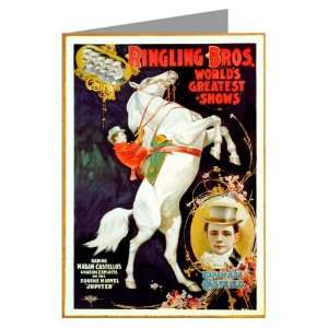  Single Circus Poster of Madame Castellos Daredevil Horseback Riding 