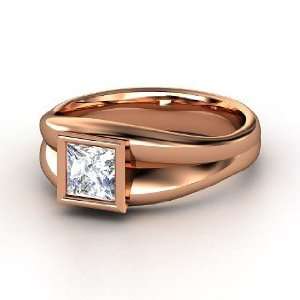  Akari Ring, Princess Diamond 14K Rose Gold Ring Jewelry