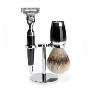  Stylo   Shaving Set, Silvertip Badger, High grade Resin 