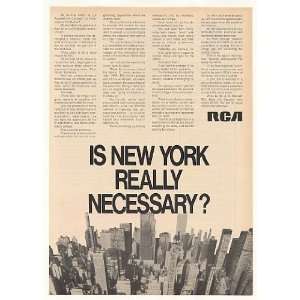   New York Really Necessary RCA Engineer Jobs Print Ad