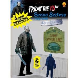  4 Life Size Jason Voorhees Friday the 13th Decor Decals 