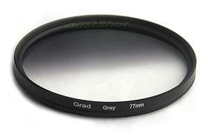 77mm graduated Grey ND lens filter screw mount gradual  