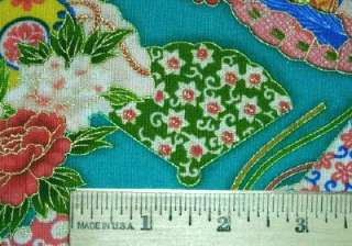 also sold bty 784 asian floral fans premium quilter cotton