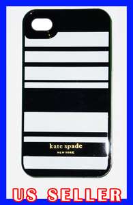   SPADE Apple iPhone 4 Hard Case Cover Black White Stripes NEW  