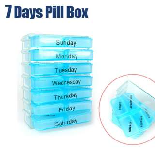 7Day Pill Box Organizer Medicine Box Case Container  
