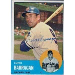  Cuno Barragan Signed Baseball   1963 Topps Card 