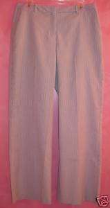 JACLYN SMITH Womens White Striped Pants Slacks 14 NEW  