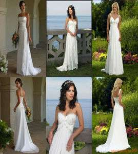 New Custom White Ivory Wedding Bridesmaids Dress Prom Gown Size 6 8 10 