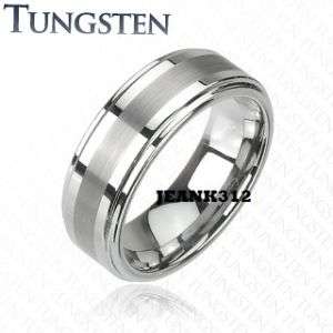 Mens Wedding Ring Band Tungsten Carbide 8mm ★COBALT FREE Size10 