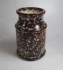 Vintage Stangle Spongeware Town & Country Jar Kitchen Utensil Holder