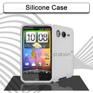 Clear White Soft Silicone Skin Case For HTC Desire HD A9191  