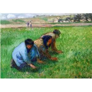  Oil Painting Weeders Camille Pissarro Hand Painted Art 