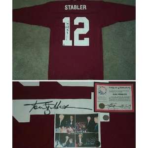  Ken Stabler Signed Alabama Throwback Jersey Sports 
