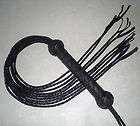 WHIP, 32.5 Round Lash Purple and Black Cat o Nine Tai