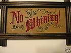 Antique motto sampler,MI​NI kit w/FRAME No Whining
