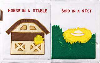 Children Cloth Activity Book Farm Animals Home Baby NEW  