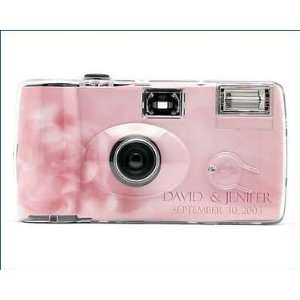    Personalized Pink Rose Wedding Camera