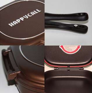Black Happy call NON STICK FRYING PAN Duplex Double sided Cookware pot 