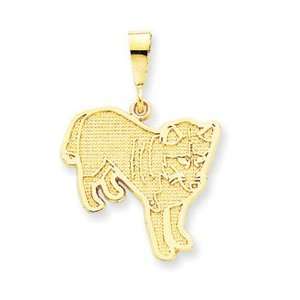  14k Gold Alaskan Husky Pendant Jewelry