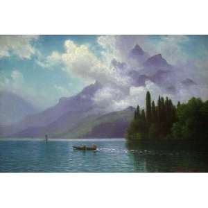 FRAMED oil paintings   Albert Bierstadt   24 x 16 inches   Lake View 