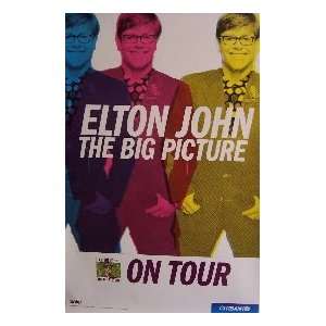  ELTON JOHN   THE BIG PICTURE (ALBUM AND TOUR PROMO POSTER 