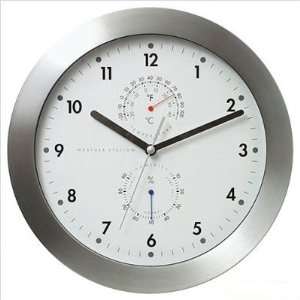   Weather Master Weather Station Modern Wall Clock in White Home