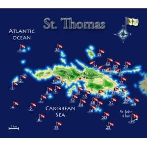  St Thomas Dive Map
