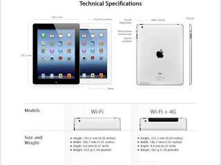 Apple iPad 3rd Generation 64GB Wi Fi + 4G Unlocked Black Latest Gen 