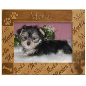  Morkie 5 X 7 Engraved Alderwood Picture Frame #0204