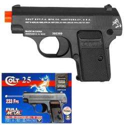 Colt 25 Spring Airsoft Gun   Metal  Offically Licensed  Black 233 FPS 