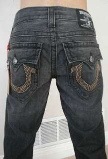 NWT True religion mens Ricky Nickel stud logo jeans in Revolver  