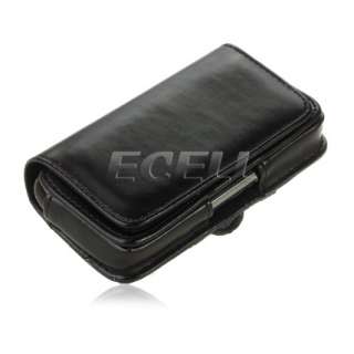   LEATHER CASE POUCH WITH BELT CLIP FOR BLACKBERRY TORCH 9860  