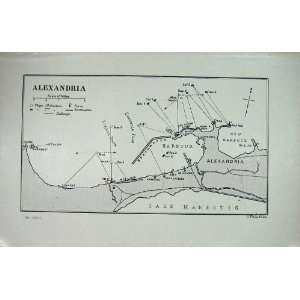  1855 1895 Map Alexandria Harbour Lake Mareotis Plan