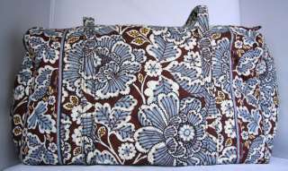 NWT Vera Bradley Large Duffel Slate Blooms Bag handbag  
