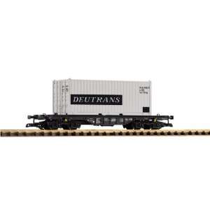   CAR WITH DEUTRANS CONTAINER   PIKO G SCALE MODEL TRAIN CARS 37713