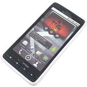   Hybrid TPU Back Cover for Motorola DROID X, White & Clear Electronics