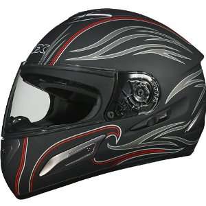   Full Face Motorcycle Helmet w/Inner Shield Wave Flat Black Automotive