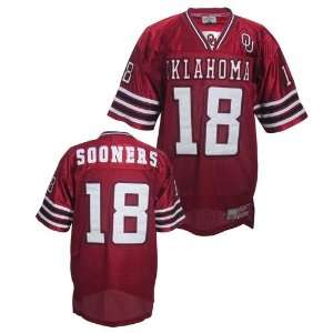  Oklahoma Sooners #18 Crimson Hail Mary Jersey