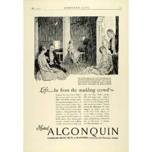  1925 Ad Algonquin Hotel St Andrews Moonlight Couples 