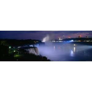  American Falls at Night, Niagara Falls, New York, USA 