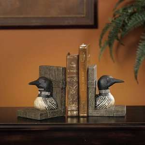 Weathered Loon Bookends By Vintage Verandah 