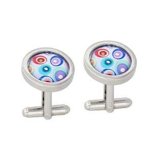  Psychedelia Blue Swirl Cufflinks SZUL Jewelry