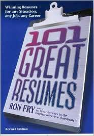 101 Great Resumes, (1564146286), Ron Fry, Textbooks   