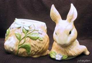 FITZ & and FLOYD Abigails Spring BUNNY RABBIT COOKIE JAR new 09 